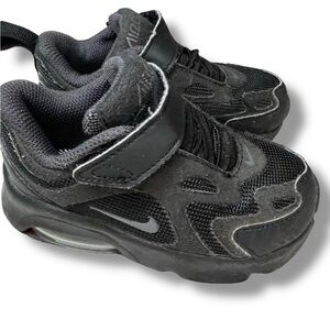Nike Air Max 200 Triple Black Toddler Shoes size 7